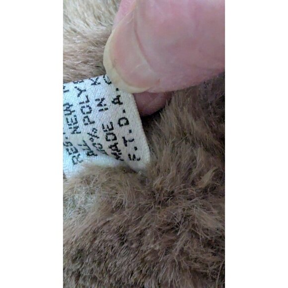Vintage 1986 Brown Plush Teddy Bear - Polyester Fiber Stuffed Animal Collectible - Picture 8 of 8